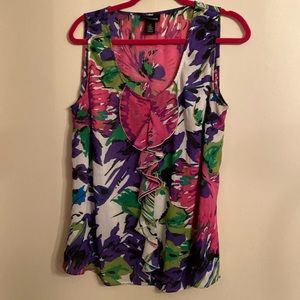 Lane Bryant Floral Tank lined in front Size 18